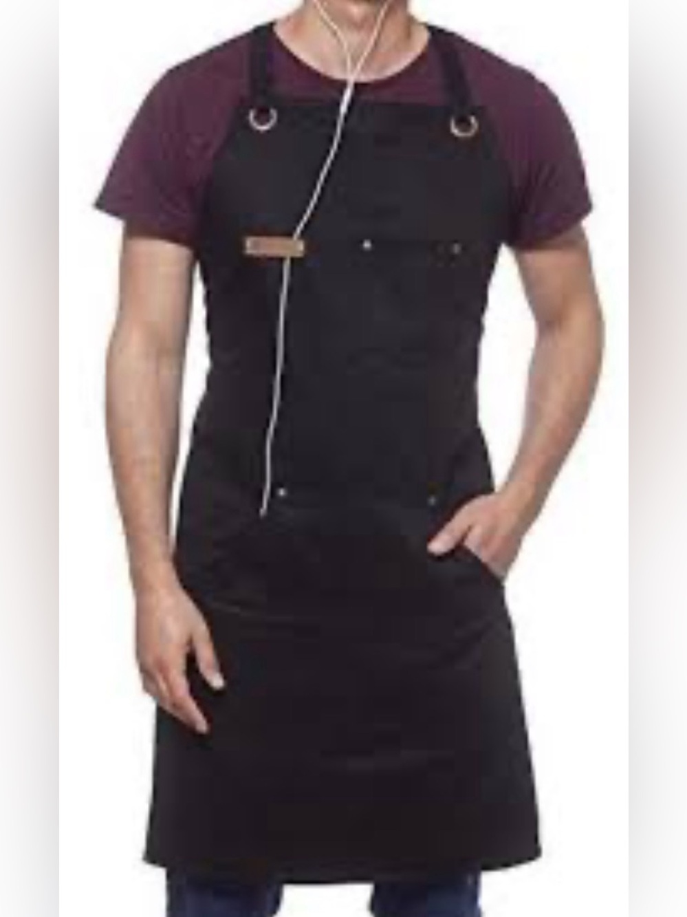 Dark Denim Workwear Apron with Utility Pockets #0420263 - Picture 5 of 10